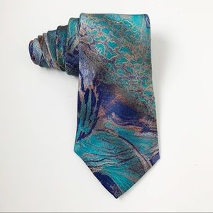 Abstract Multicolored Stunning Silk Tie